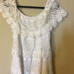 WHBM lace off the shoulder shirt